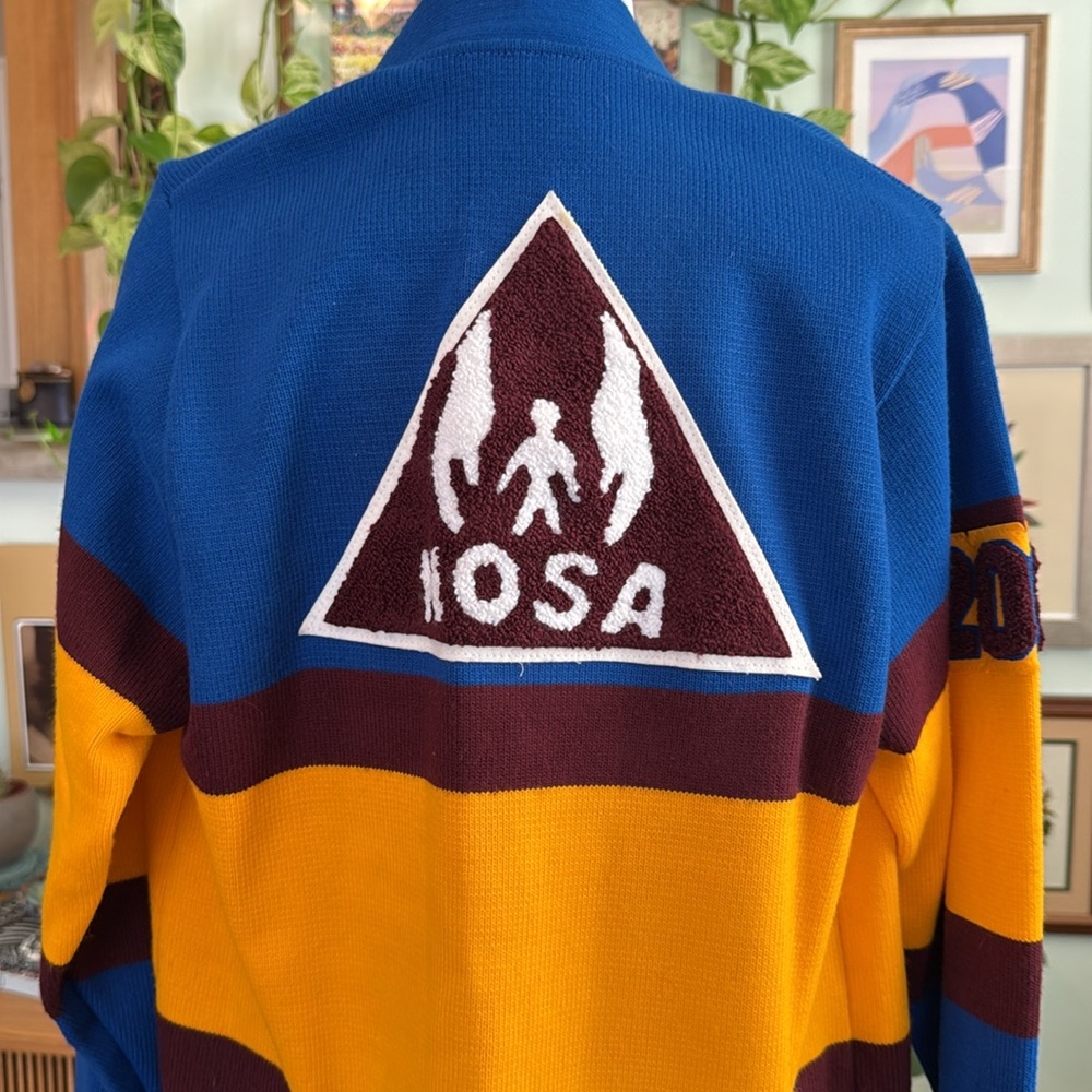 Cyprus Varsity Cardigan - Blue and Yellow - Picture 7 of 10